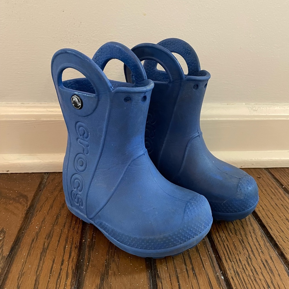 CROCS Kids Classic Blue Rain Boots